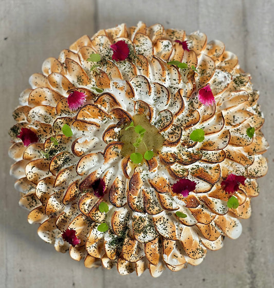 Tarte citron meringuée basilic